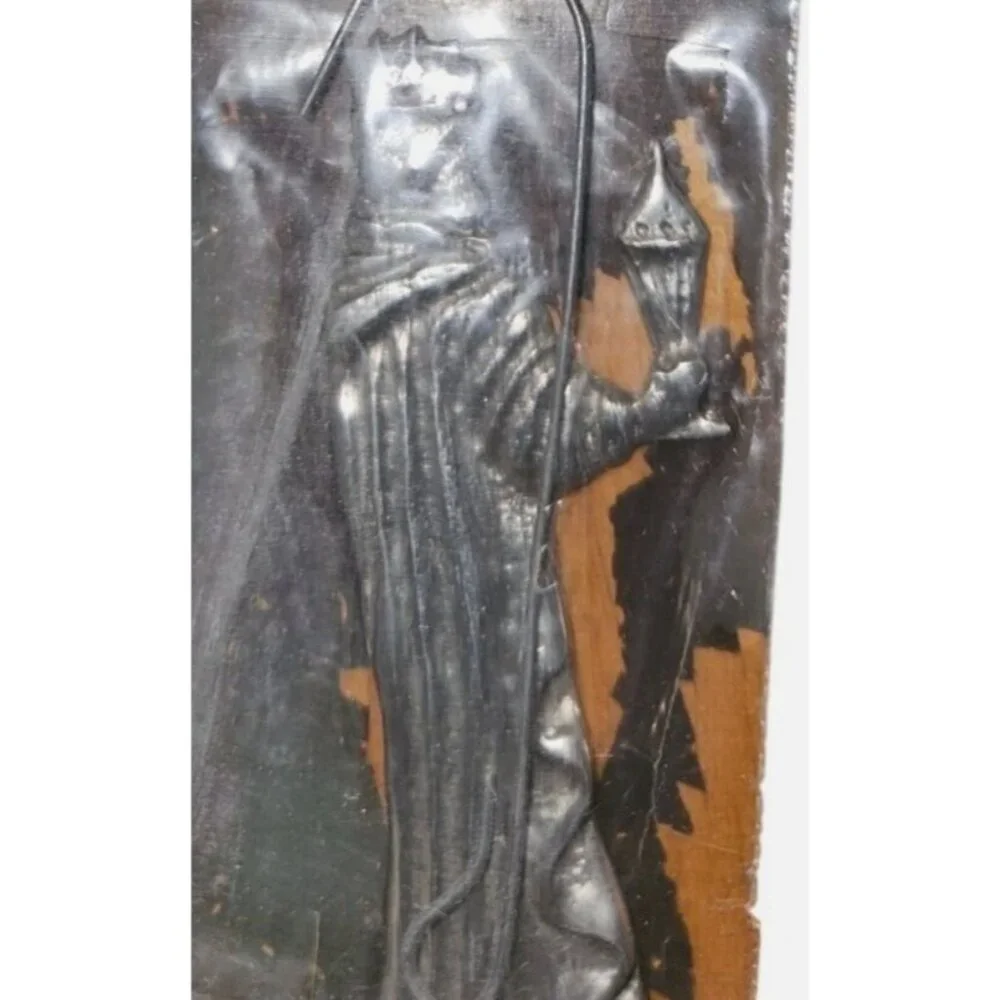 5pc‎ Vintage Ornaments Nativity Pewter Handmade Artisan Signed New